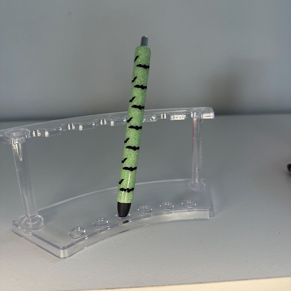 Green glitter bats Halloween Inkjoy Personalized Pens
